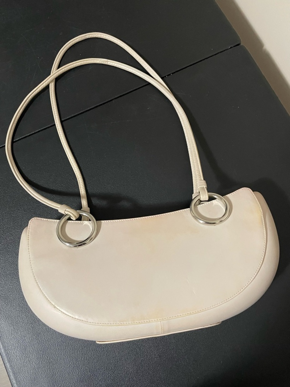 Rodo Cream Leather Bag *Selling As Is